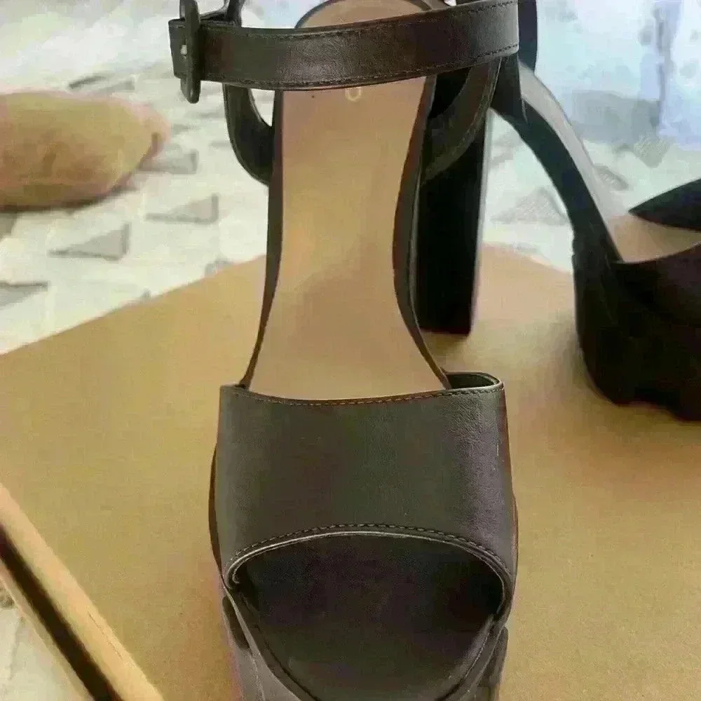 ALDO Brown Platform Sandals